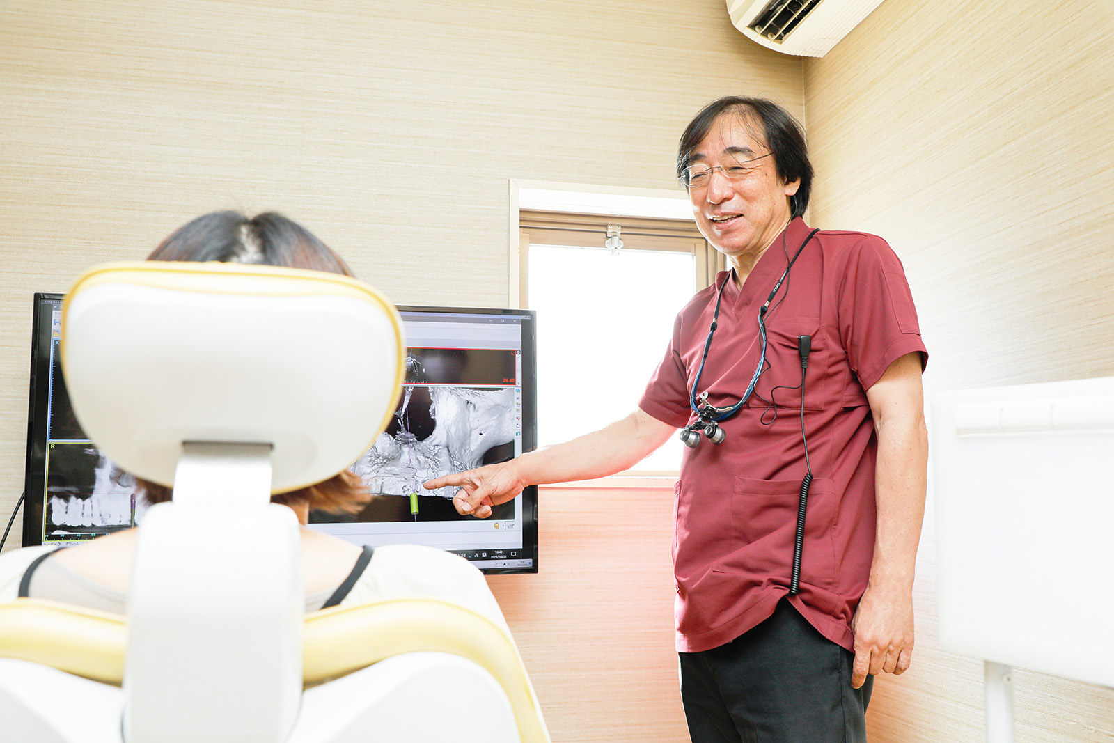 患者さんと仕上がりのイメージを共有します